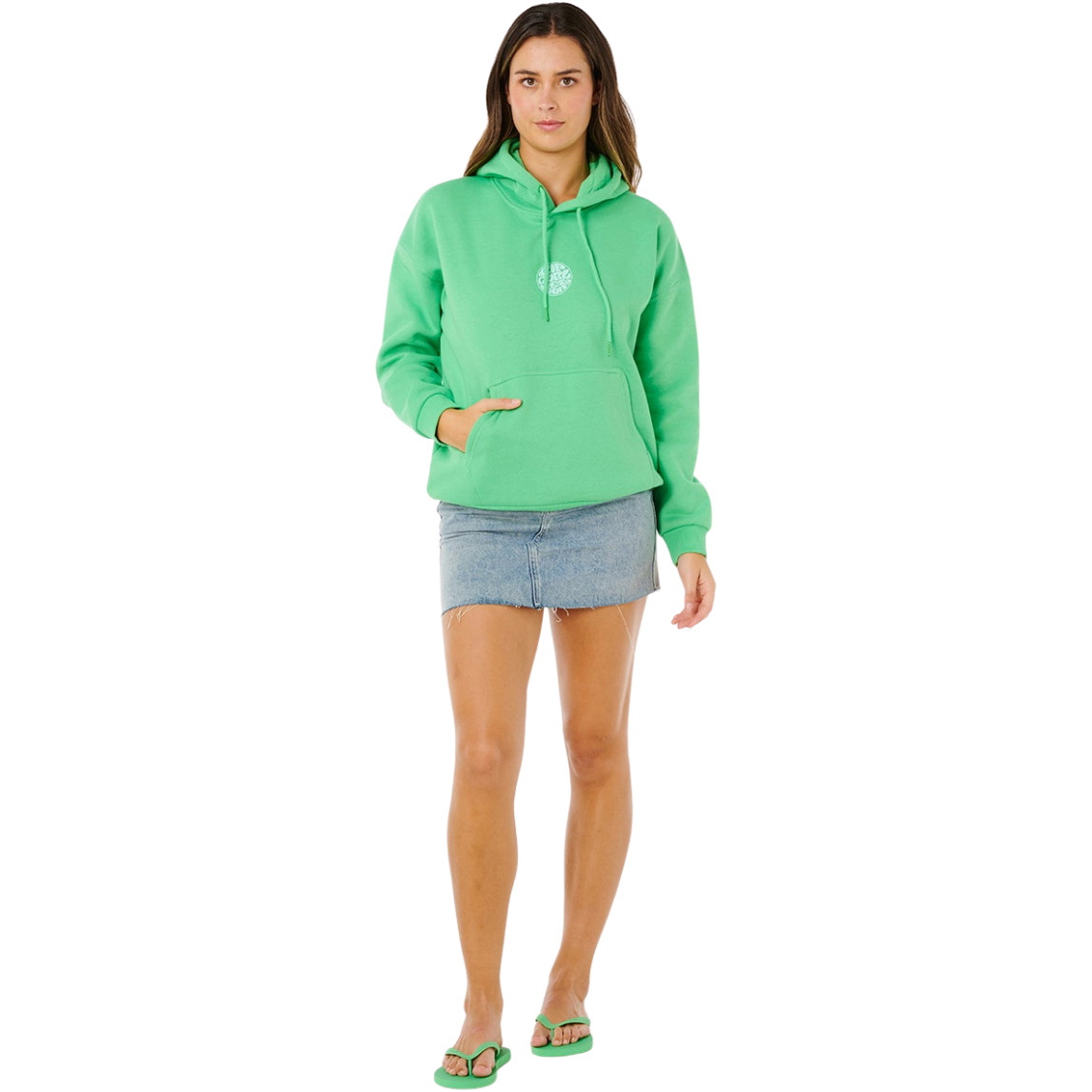 2026 Rip Curl Da Donna Felpa Con Cappuccio Icons Of Surf Heritage 06NWFL - Green